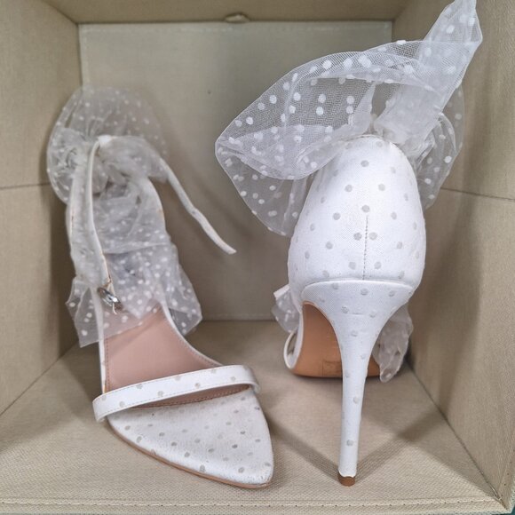 Mimii London Womens Shoe White Heels Size 9 - Picture 3 of 5